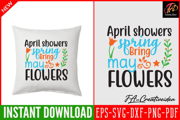 April Showers Spring Svg Design