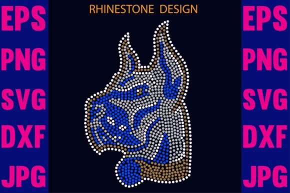 Awesome Dog Rhinestone Design