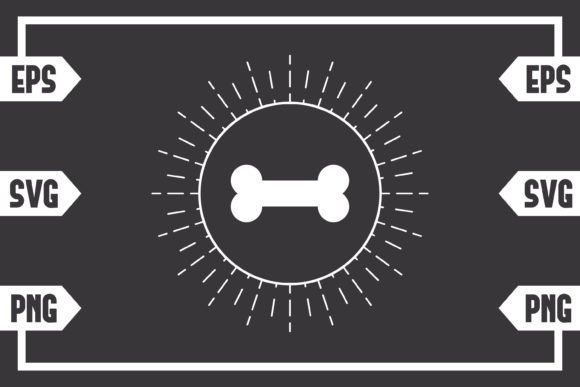Circle Sunburst - Dog Bone