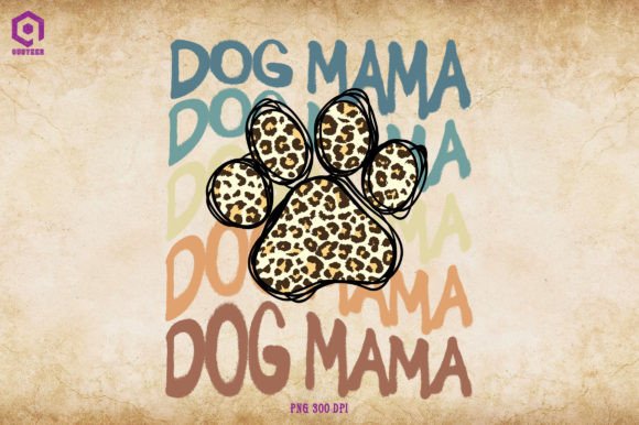 Dog Mama Leopard Paw Print