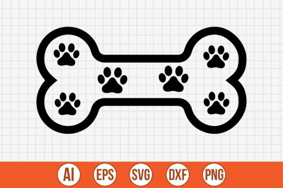 Dog Paw and Dog Bone