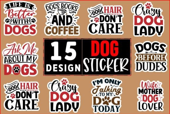 DOG Stickers Design Bundle