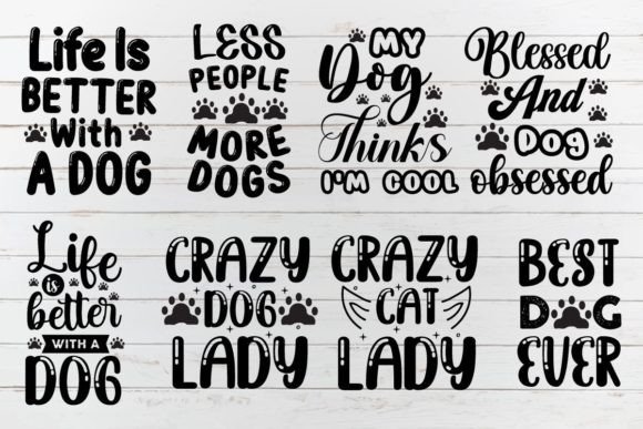 Dog Typography Quotes Bundle