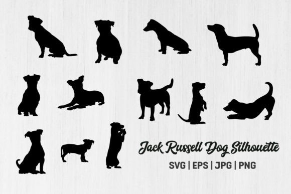 Jack Russell Dog Silhouettes
