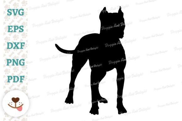 Pit Bull Terrier Silhouette Svg Png Dxf