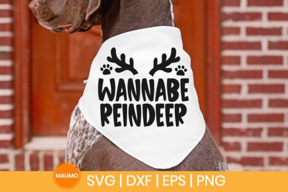 Wannabe Reindeer Dog Christmas Bandana
